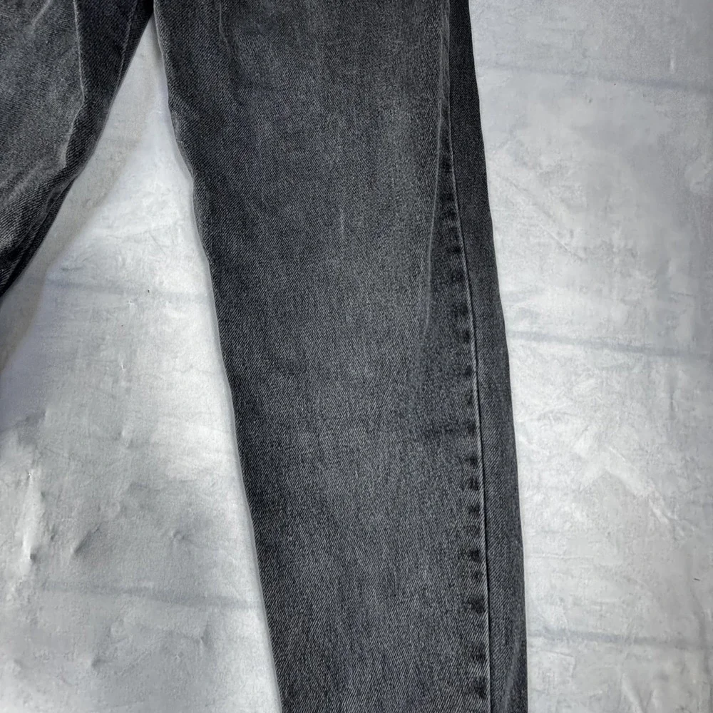 Vintage 80s Filippo Totti Womens Mom Jeans Charcoal Gray Denim Ankle Zip‎ 3/4